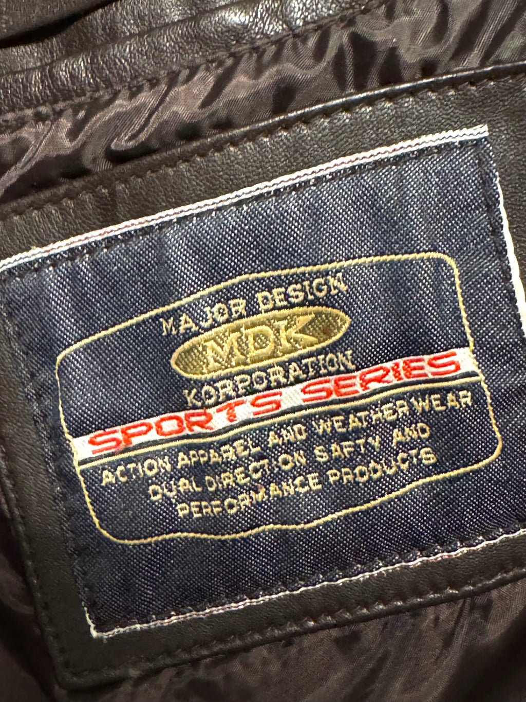 Veste en Cuir MDK Marron Foncé
