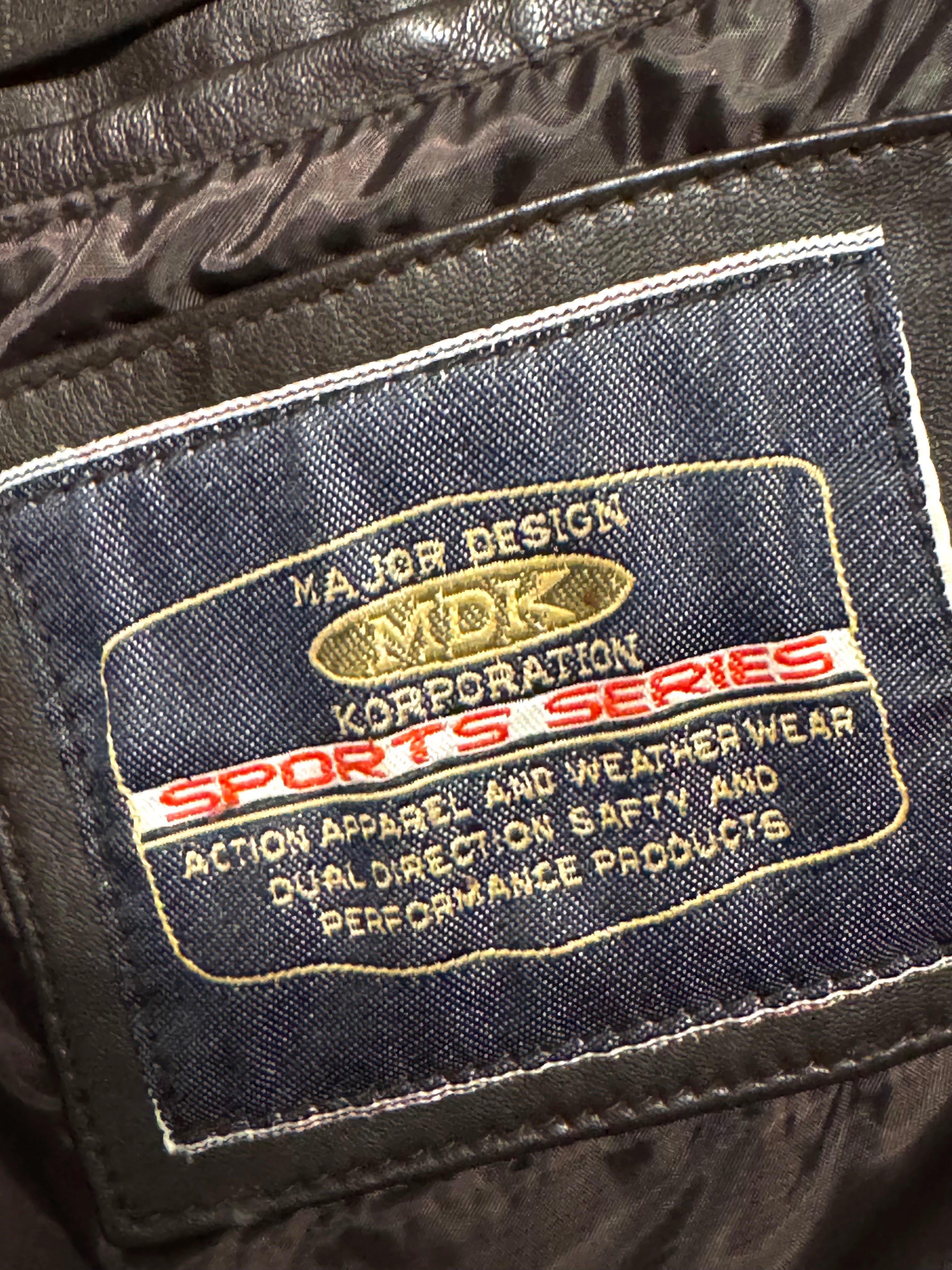Veste en Cuir MDK Marron Foncé