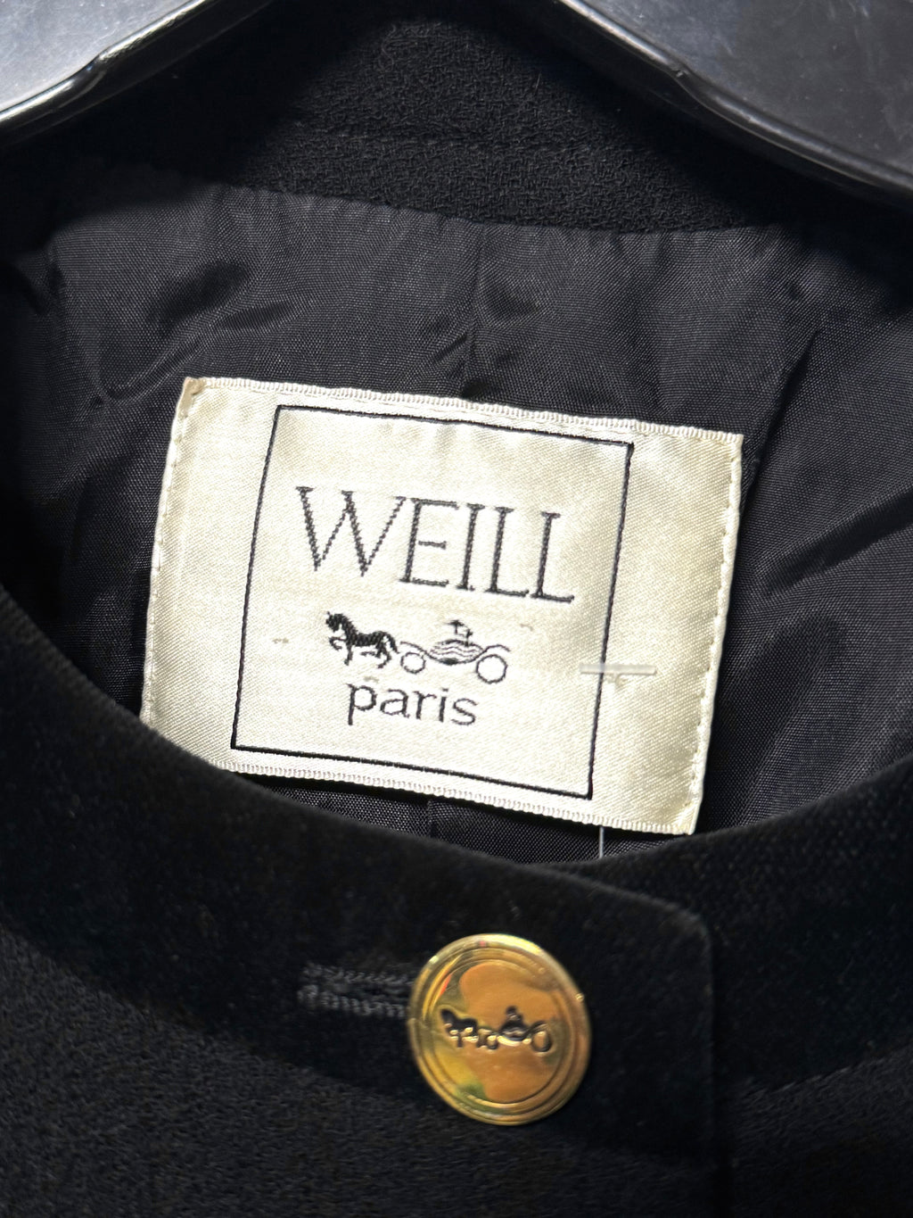 Veste noir et dorée Weill Paris