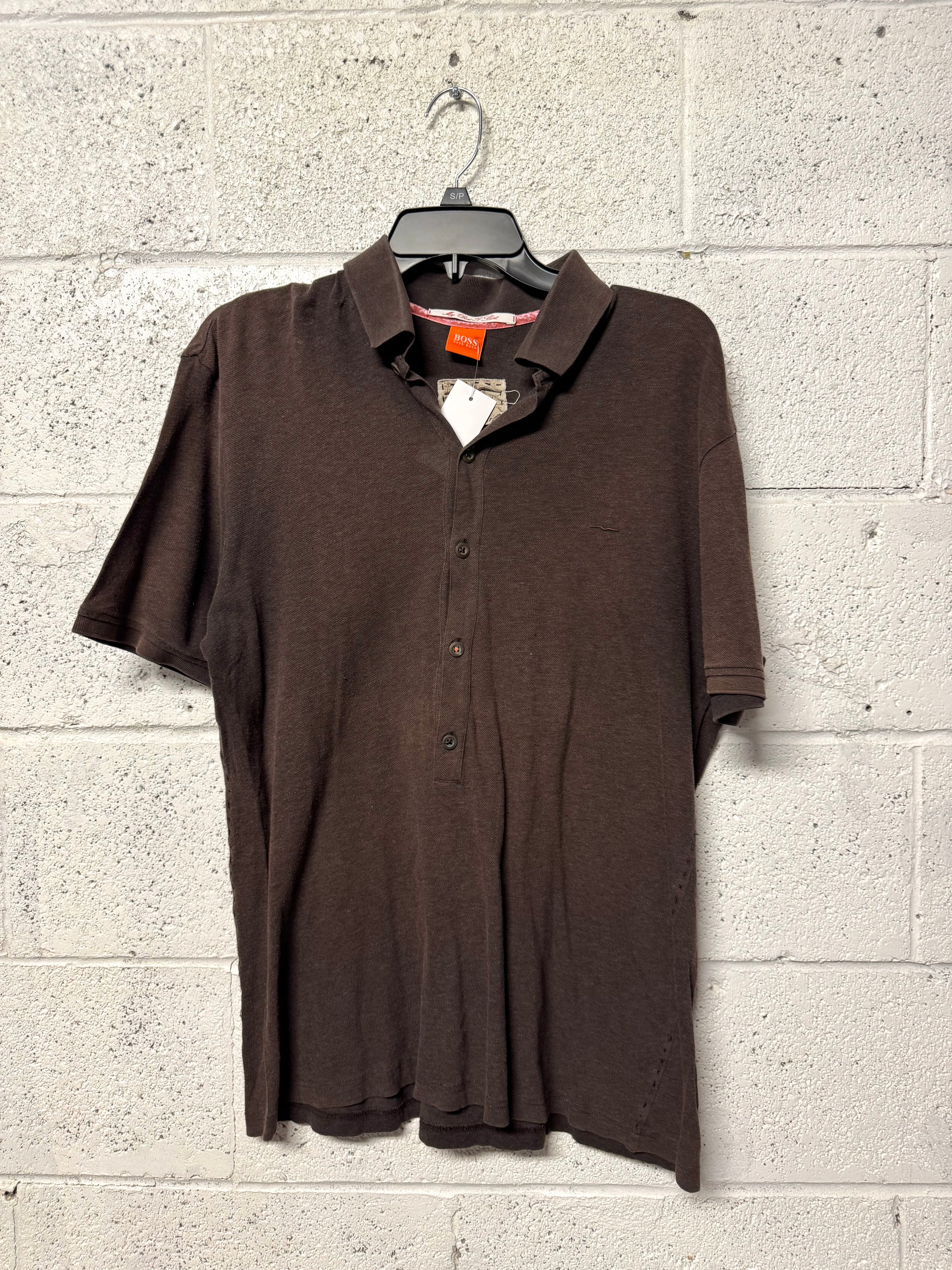 T-Shirt marron Hugo Boss