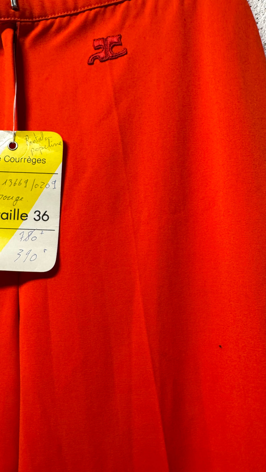 Pantalon rouge Courrèges