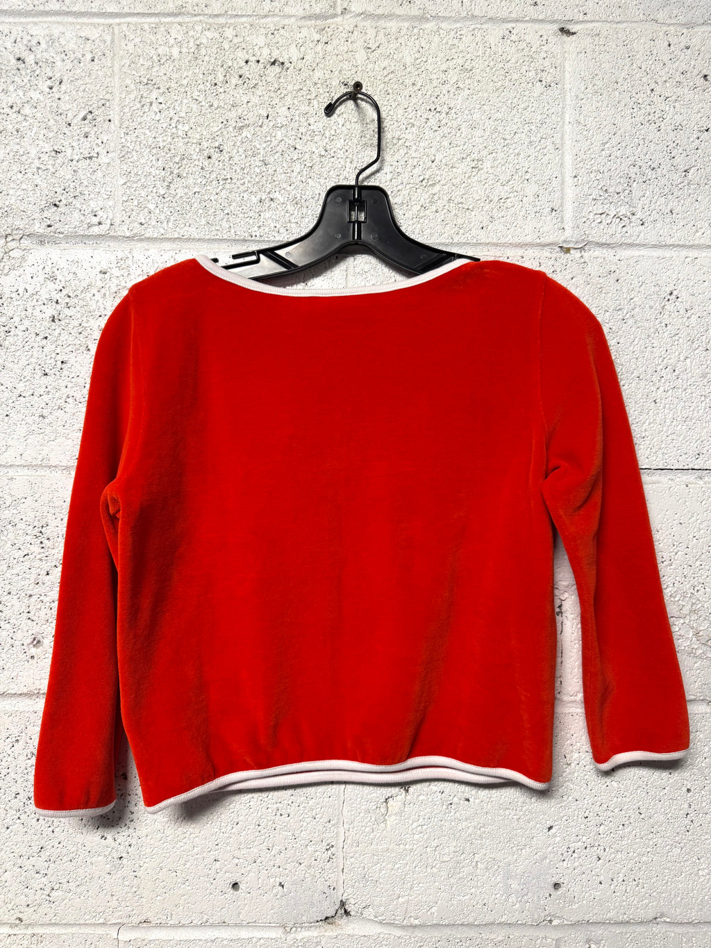 Top rouge velours Courrèges