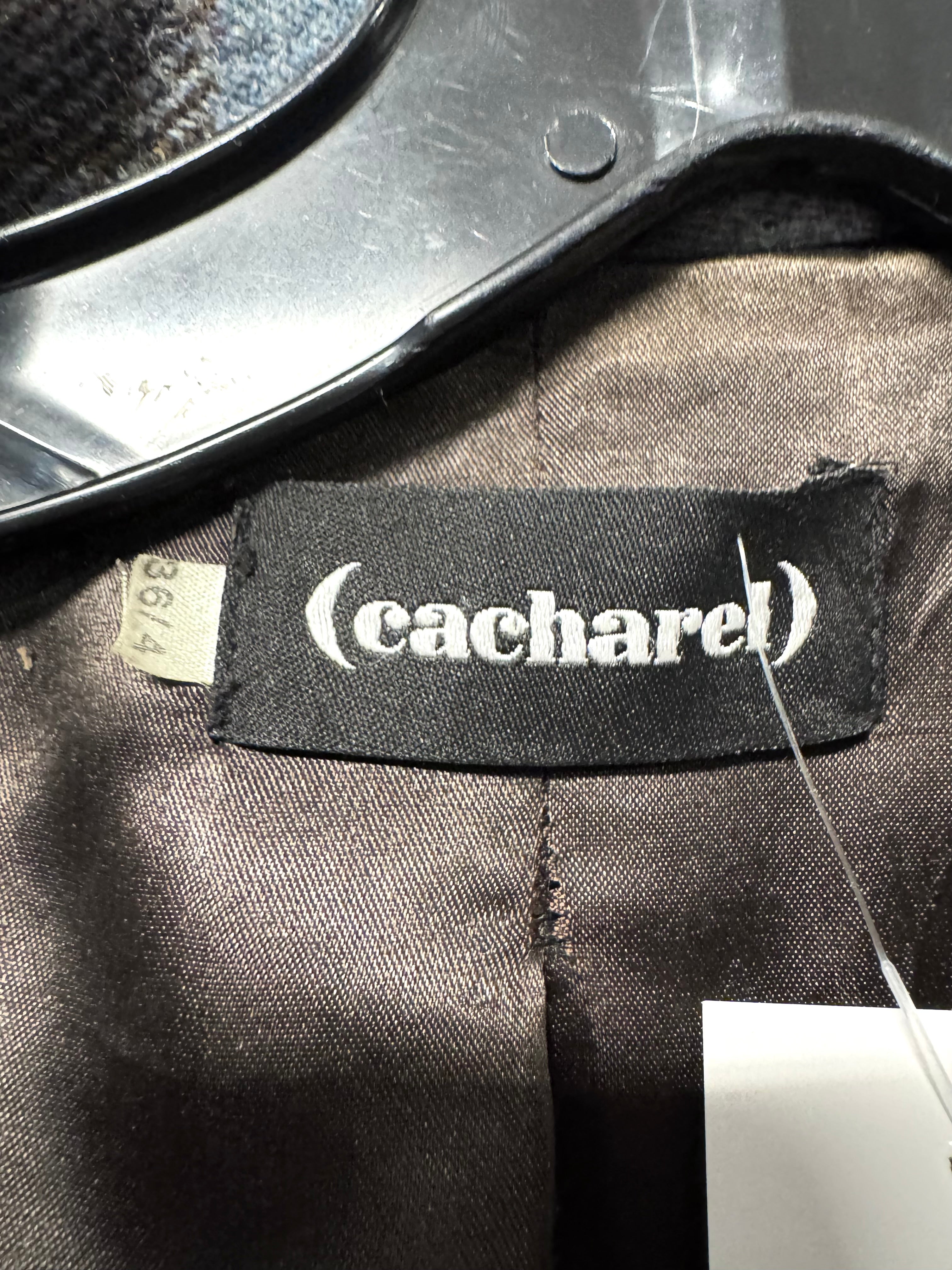 Veste courte Lainage carreau bleu vert marron Cacharel