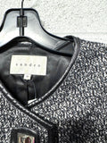 Veste courte blanche et noir Sandro