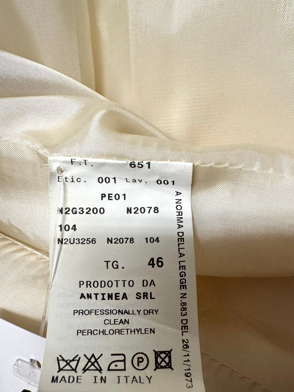 Veste blanc cassé Emporio Armani
