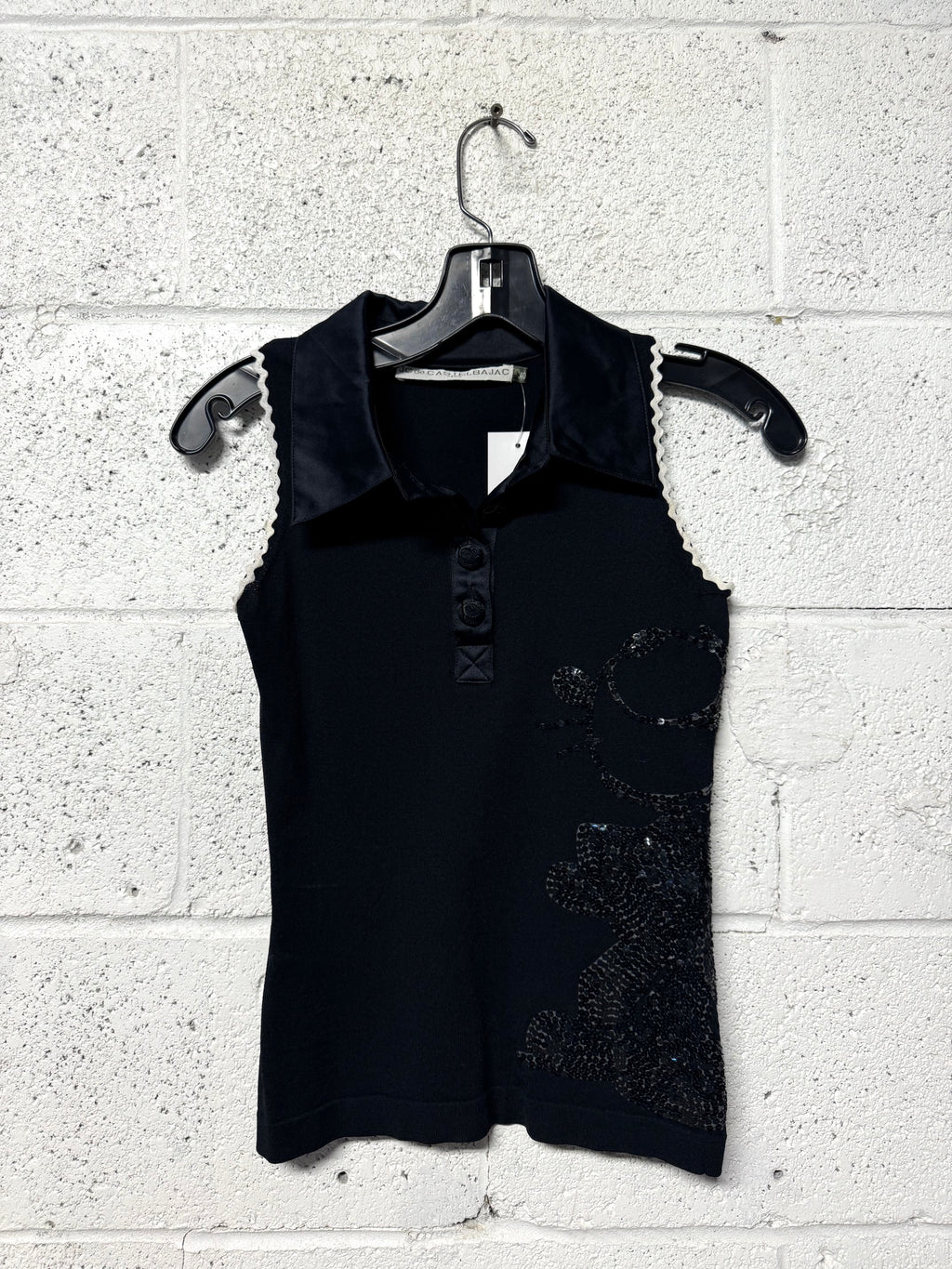 Top noir tricot JC de Castelbajac