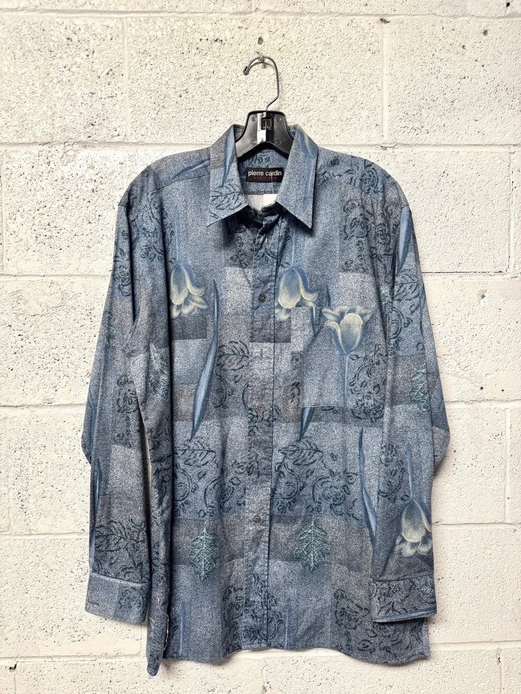 Chemise imprimé bleu Pierre Cardin