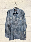 Chemise imprimé bleu Pierre Cardin