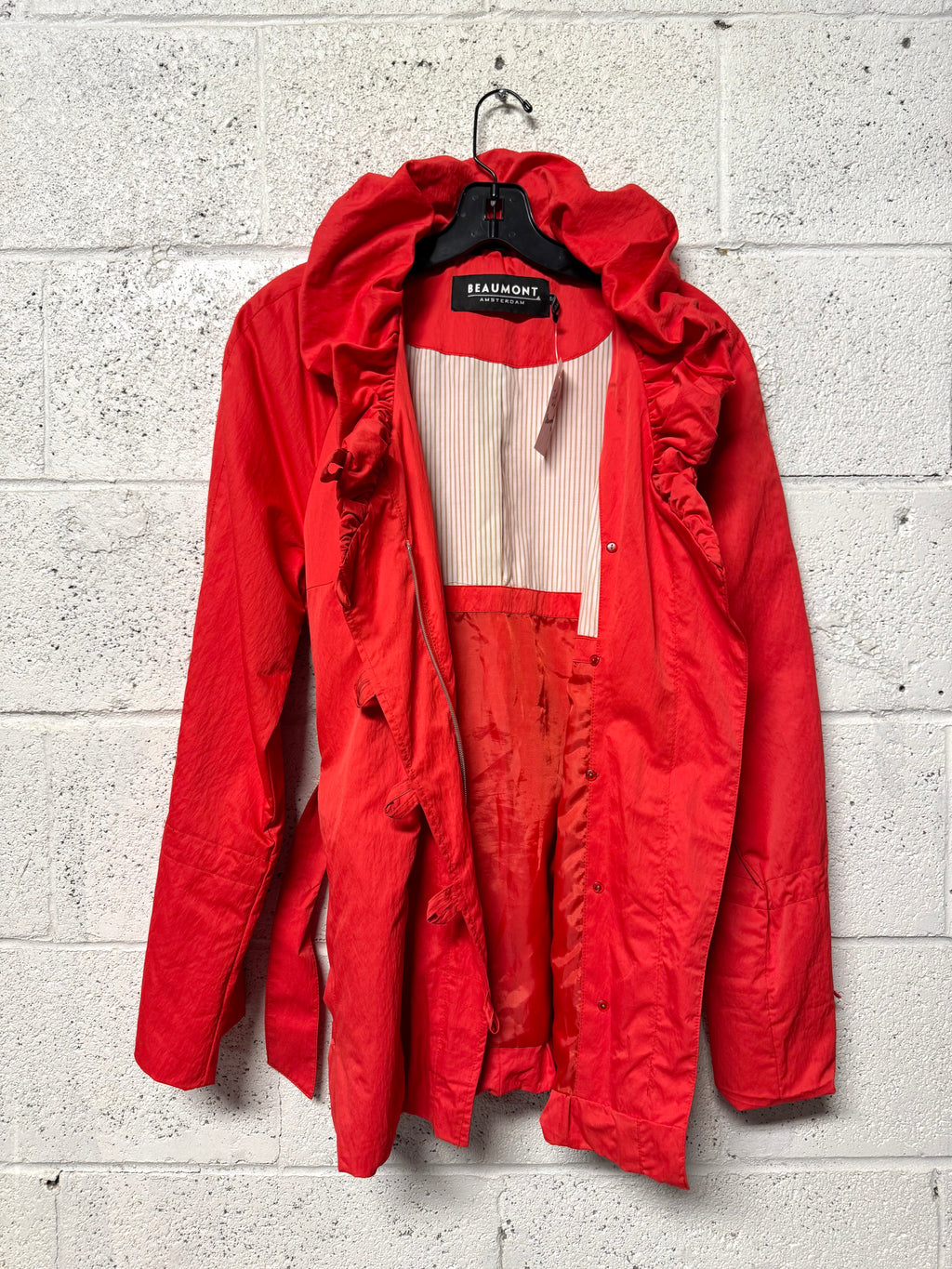 Manteau coupe vent rouge Beaumont Amsterdam