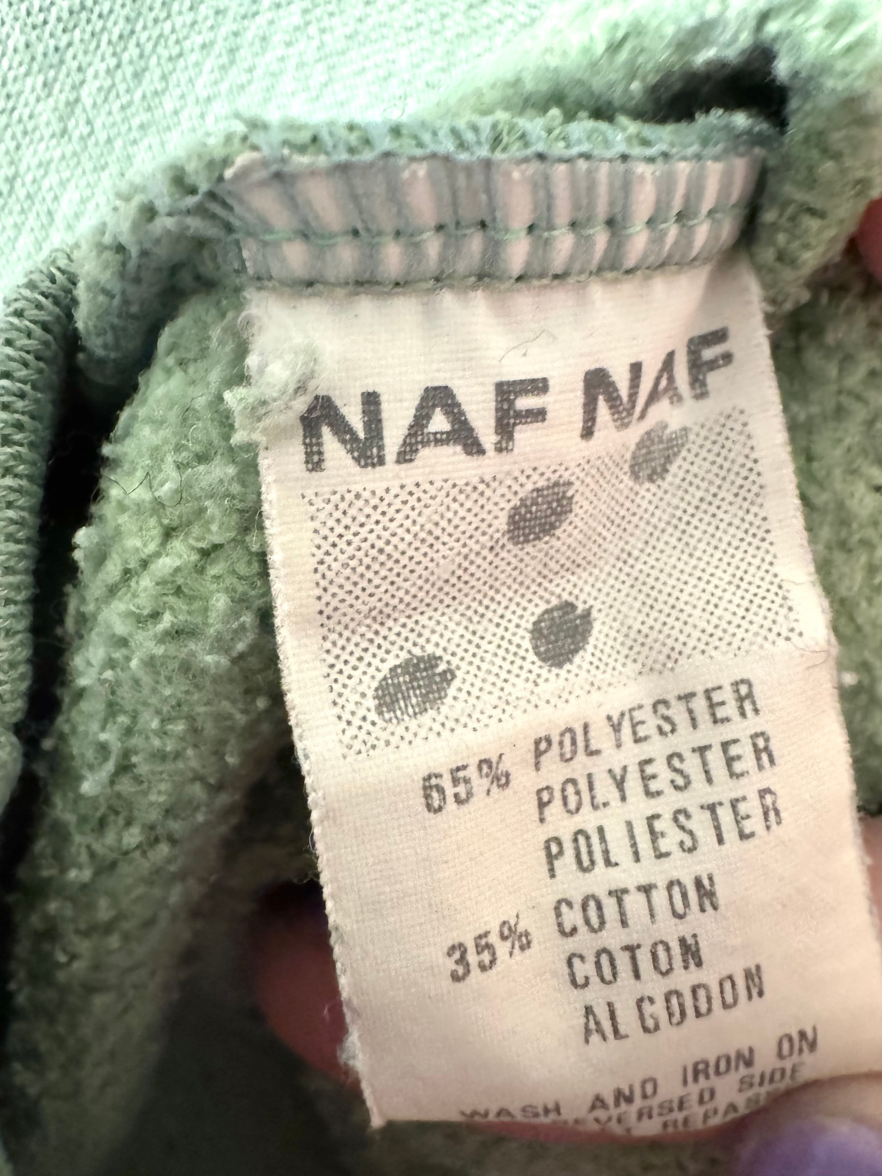 Coton ouaté vert broderie hivernale Naf Naf