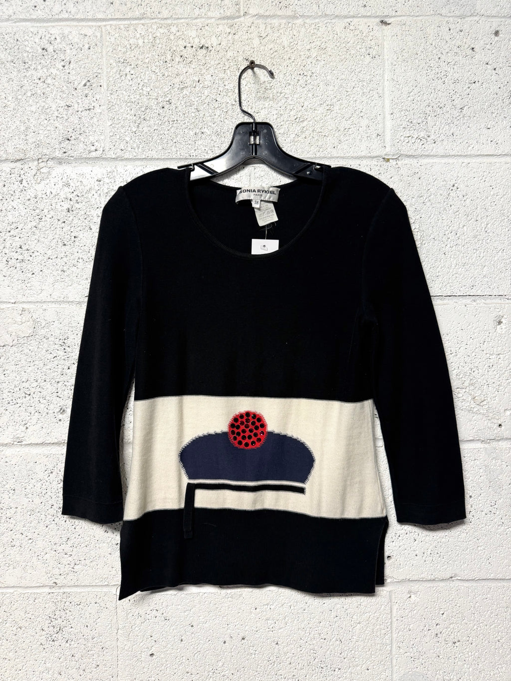 Top manche longue visage Sonia Rykiel
