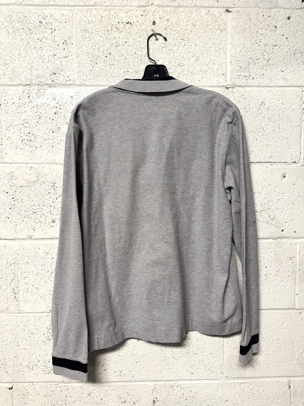 Manche longue gris coupe slim fit Lacoste