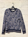 Manche longue imprimé bleu et beige The Kooples