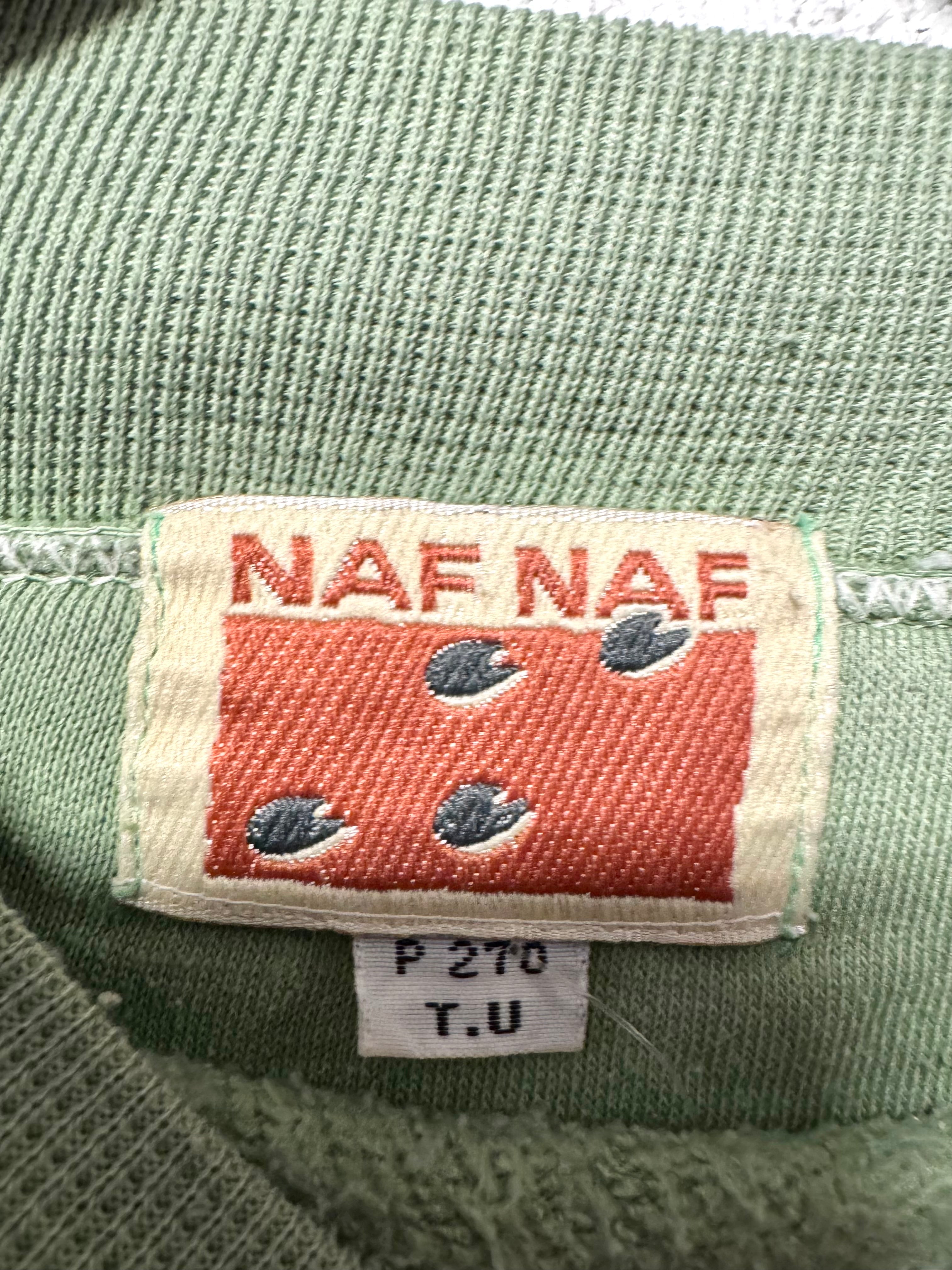 Coton ouaté vert broderie hivernale Naf Naf