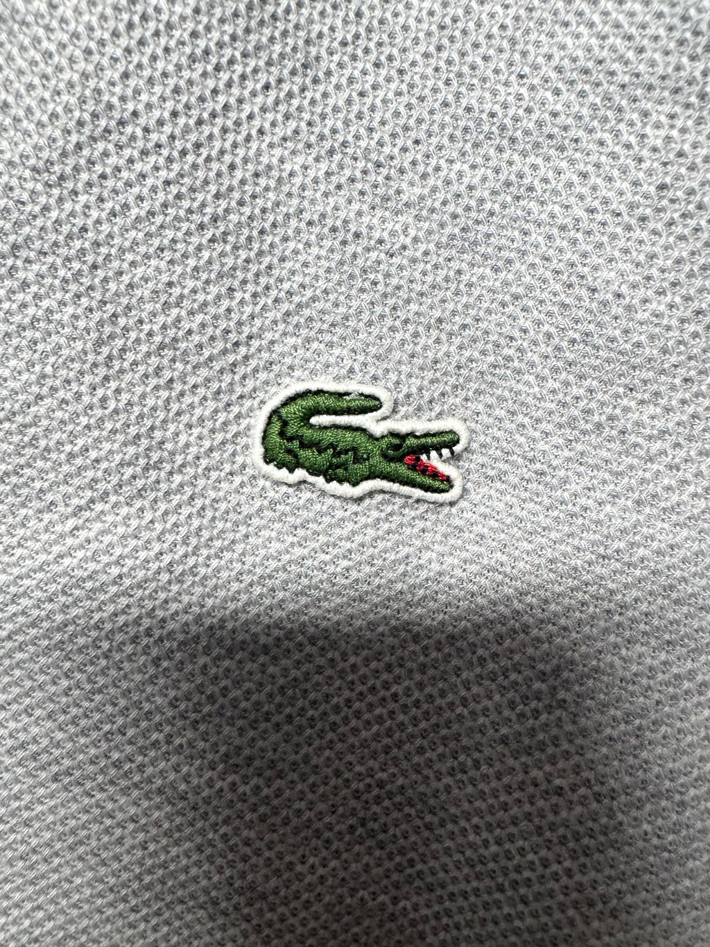 Manche longue gris coupe slim fit Lacoste
