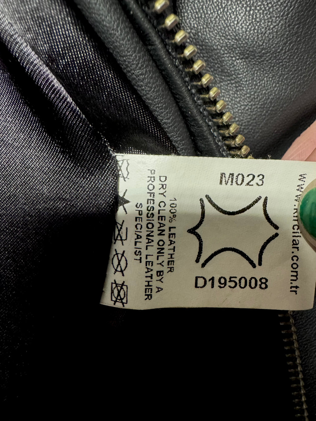 Veste en Cuir Anthracite
