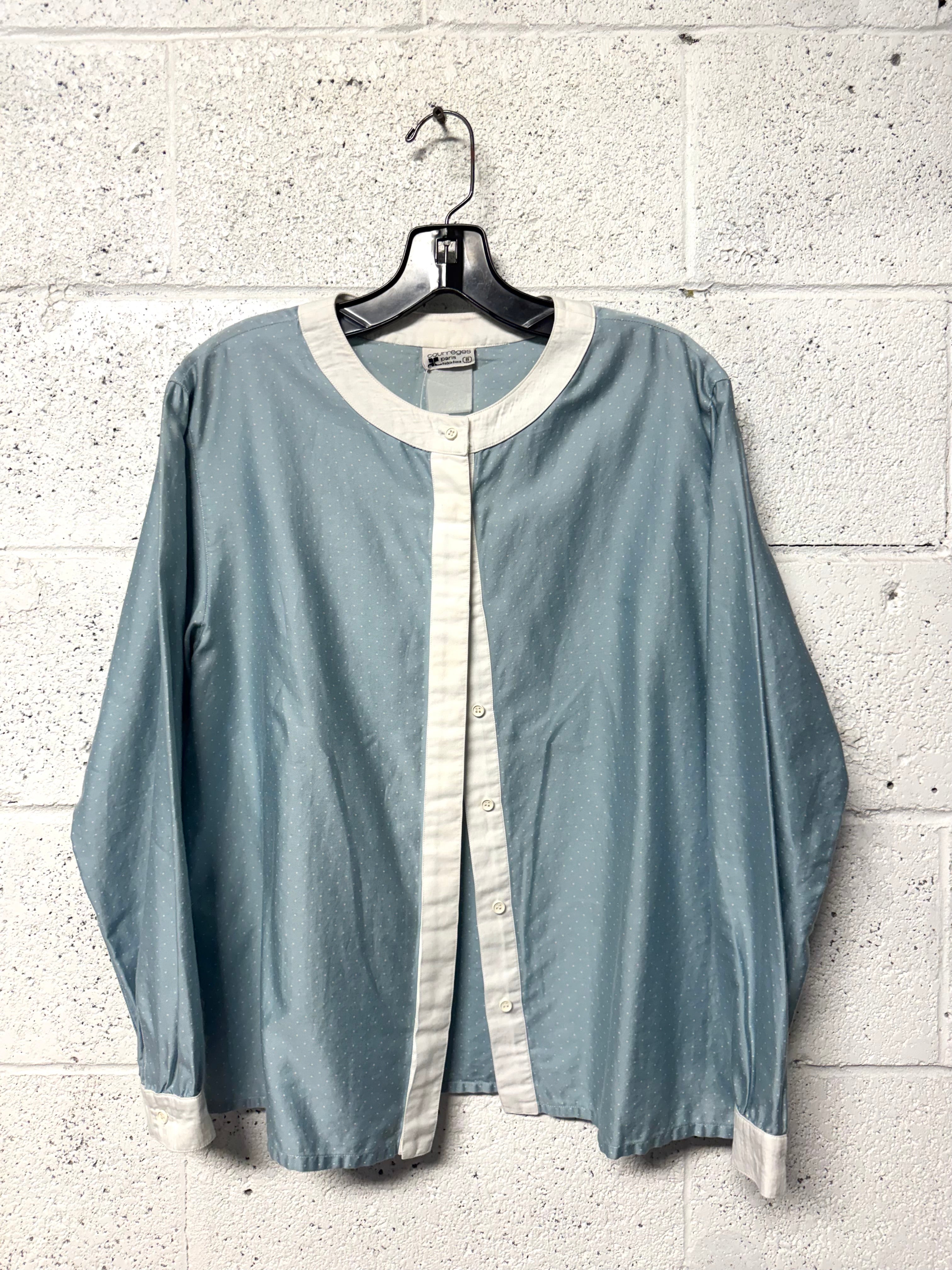 Chemise bicolore pois Courrèges