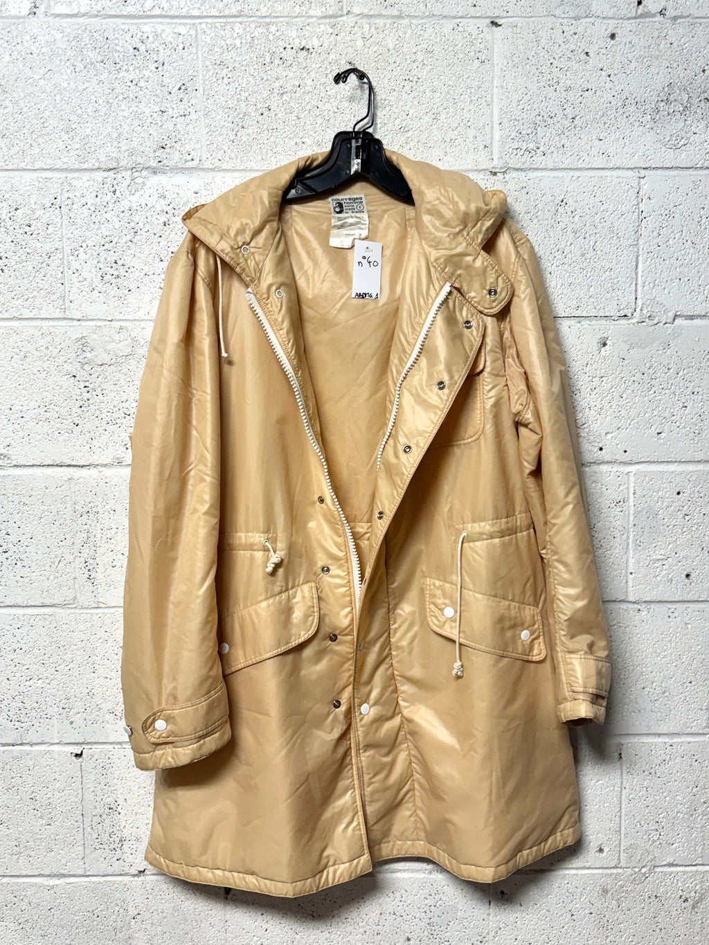 Blouson rembourré beige Courrèges