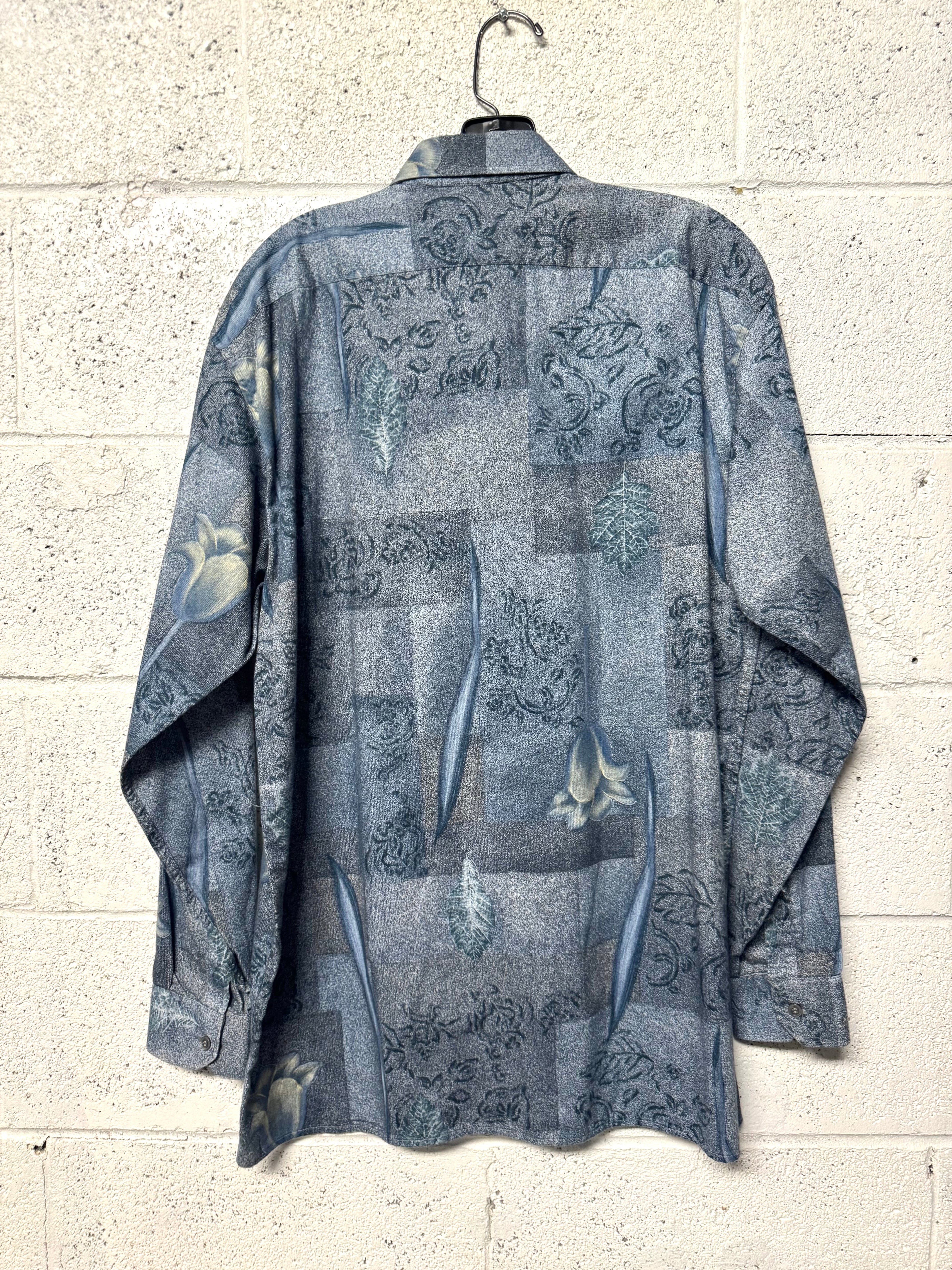 Chemise imprimé bleu Pierre Cardin