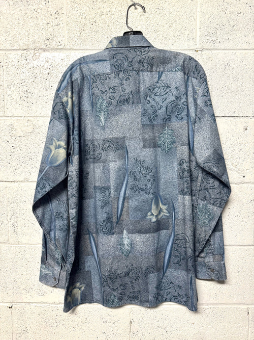 Chemise imprimé bleu Pierre Cardin