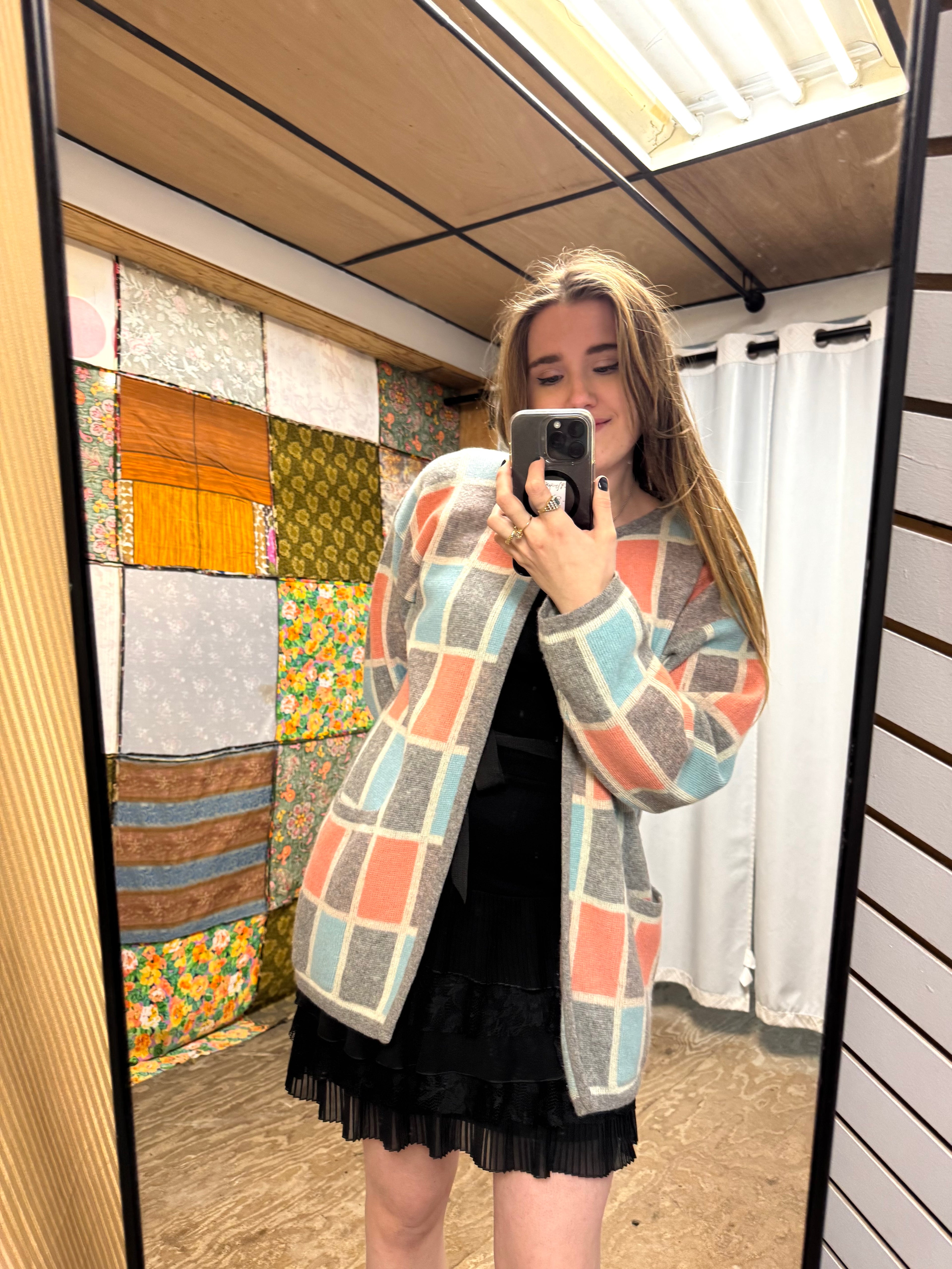 Gilet carreaux Courrèges