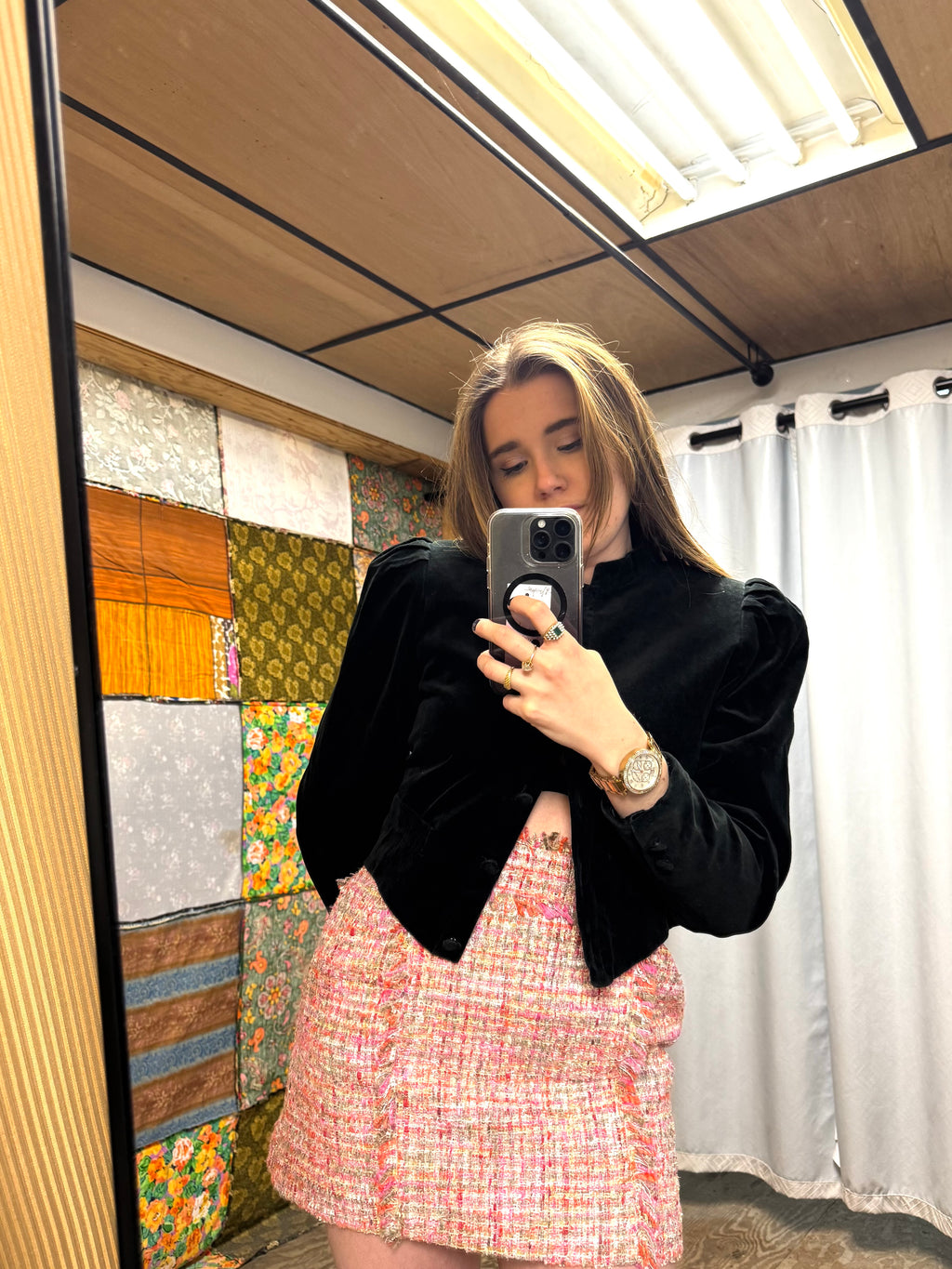 Veste velours noir Cacharel