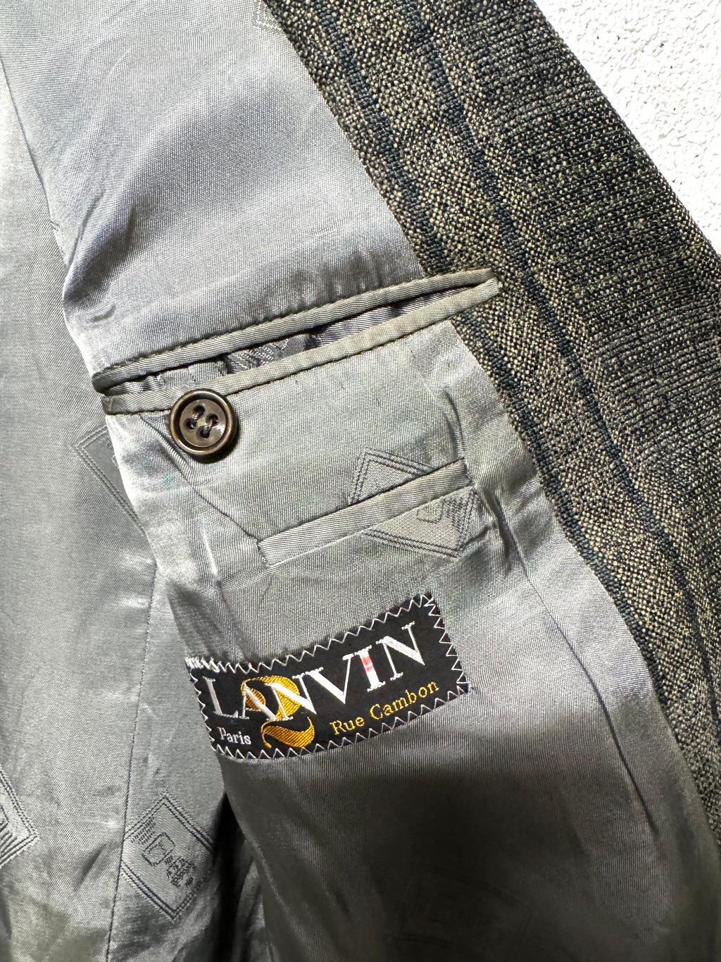 Blazer carreaux vert Lanvin