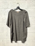 robe maternité manche courte grise Sandro