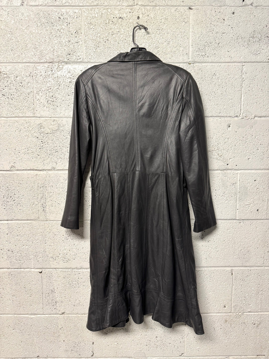 Veste en Cuir Anthracite