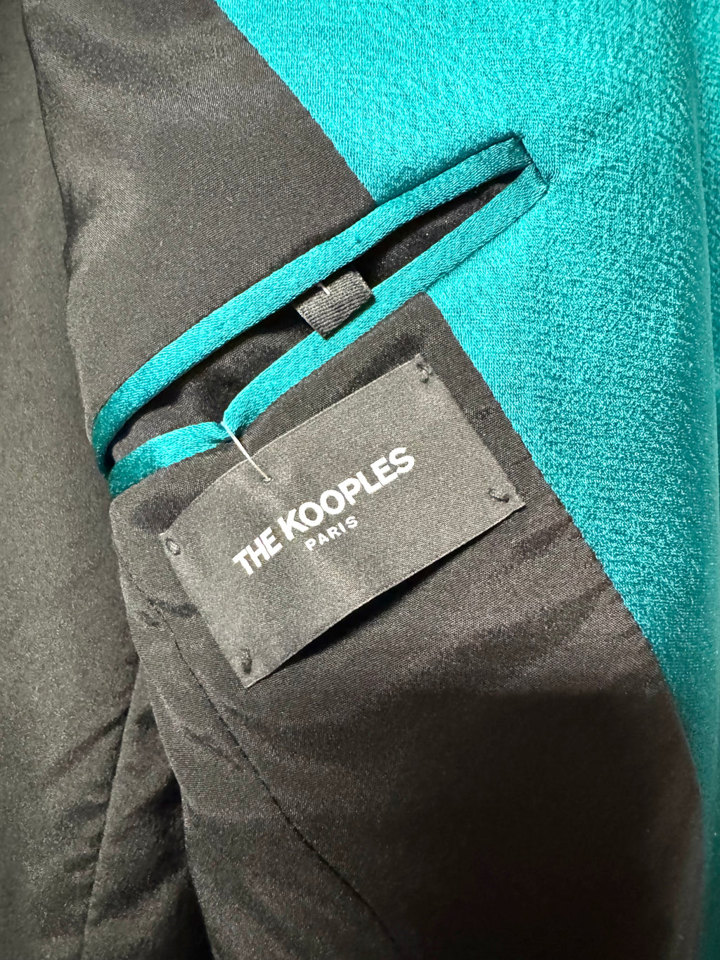 Veste de costume vert irisé The Kooples