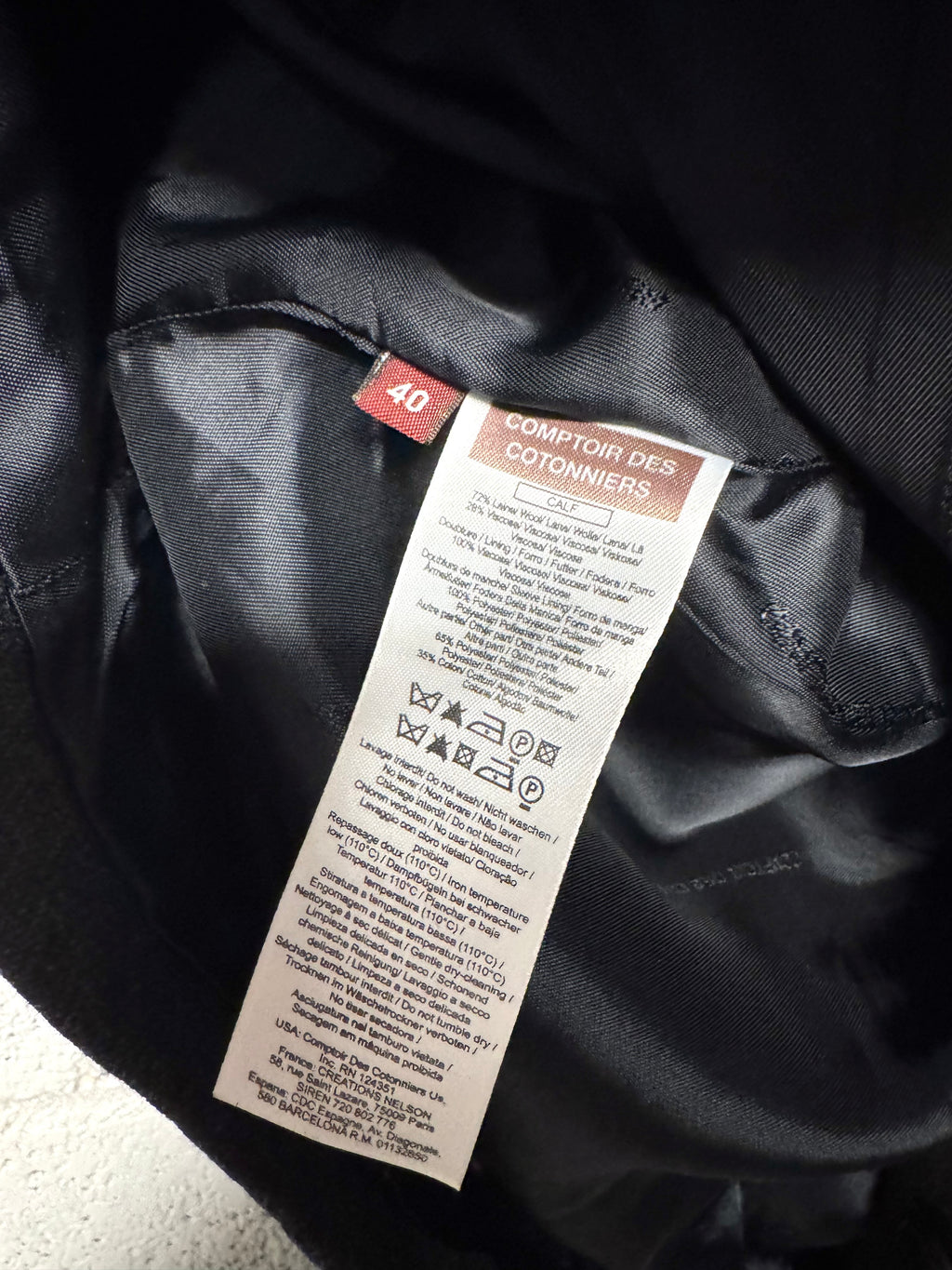 Veste courte grise moucheté Comptoir des cotonniers