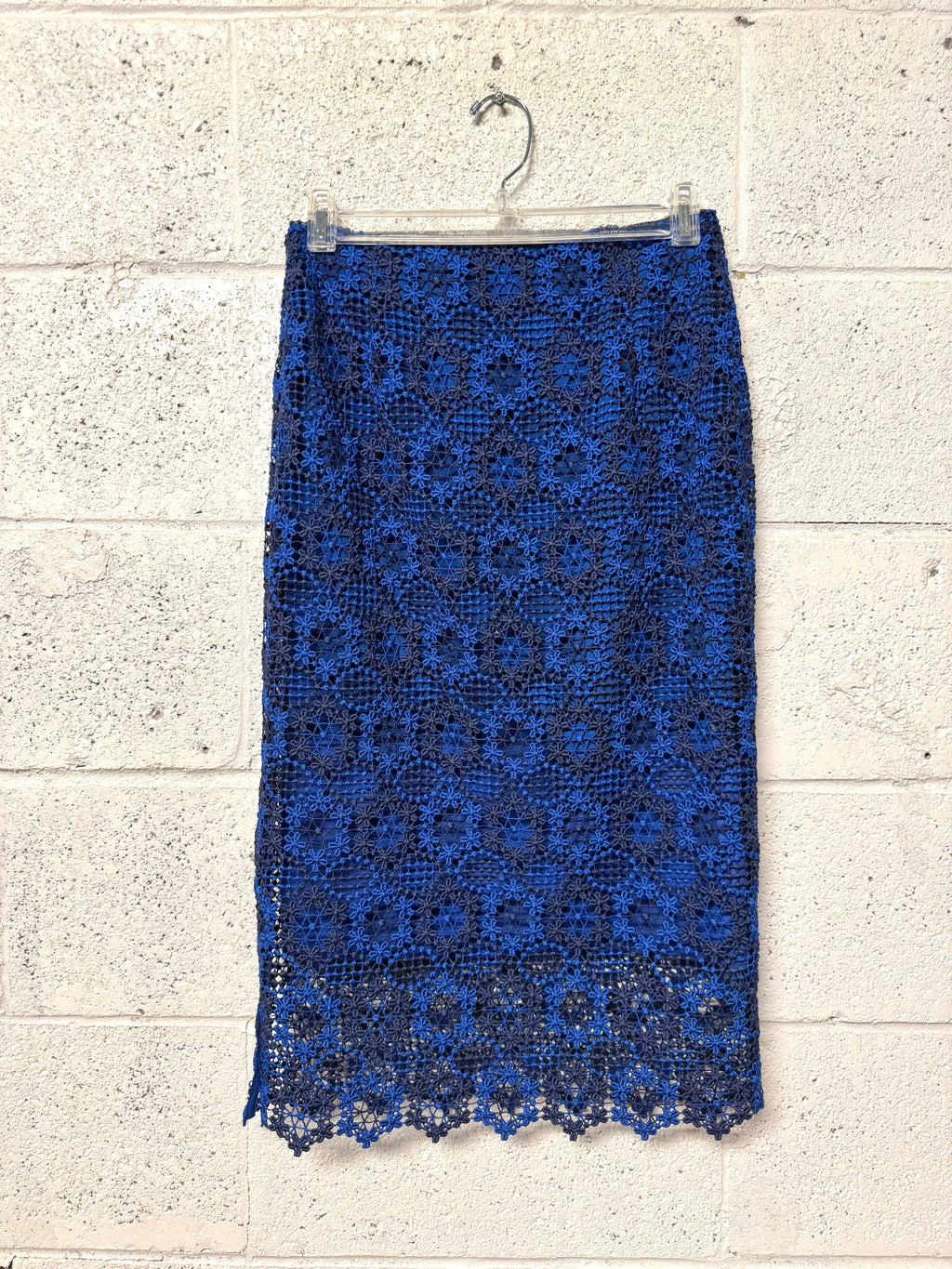 Jupe dentelle bleu Sandro