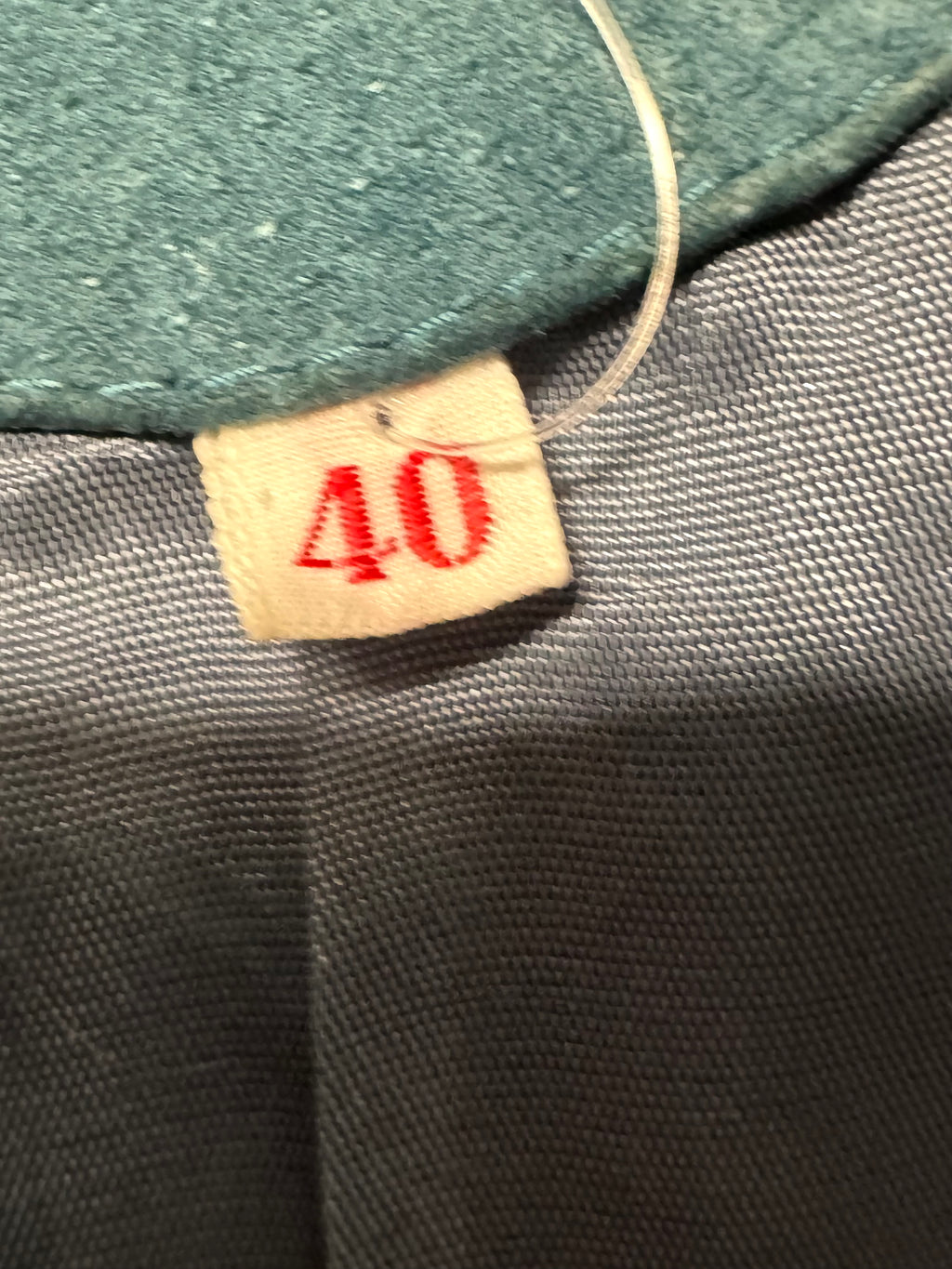 Veste en Cuir Bleu-Vert Hercopell Années 90