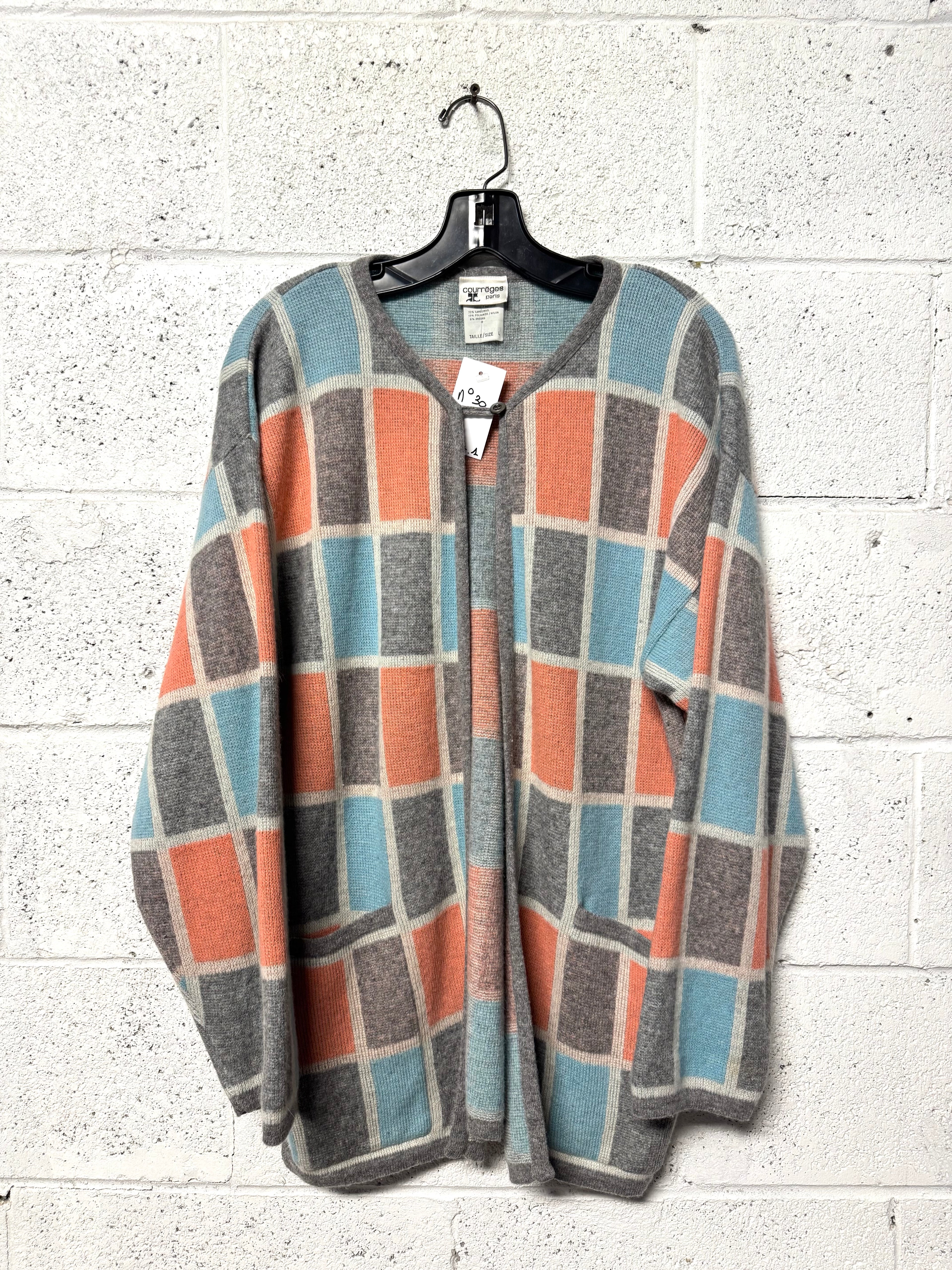 Gilet carreaux Courrèges