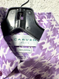 Chemise imprimé pied de poule violet et blanc Carven Paris