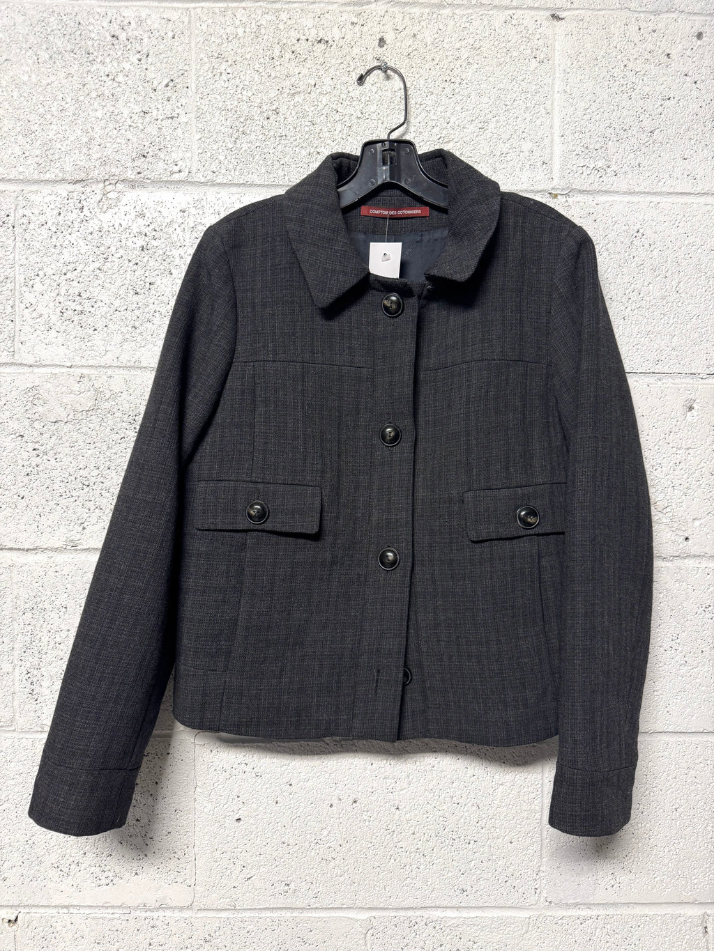 Veste courte grise moucheté Comptoir des cotonniers