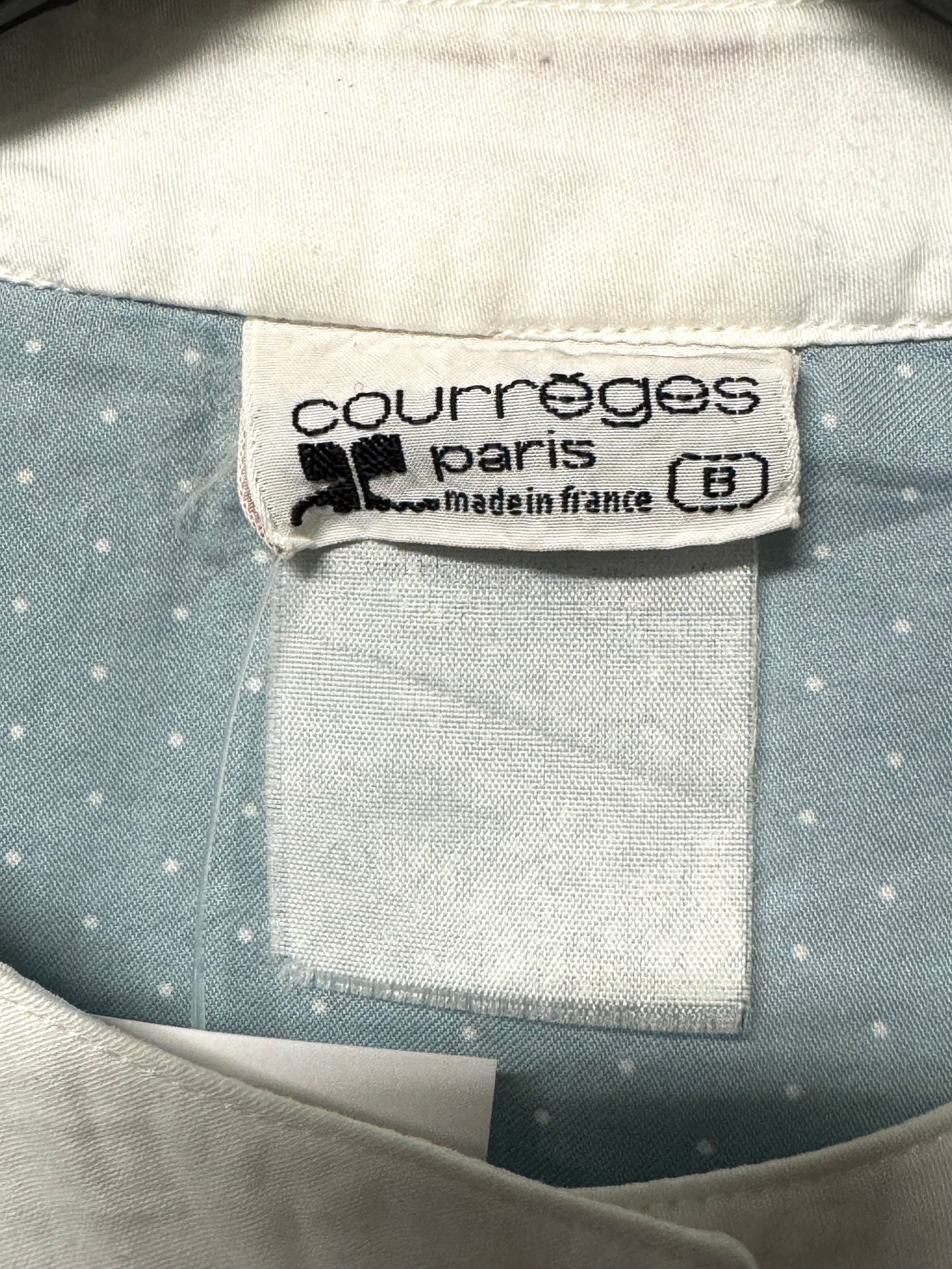 Chemise bicolore pois Courrèges