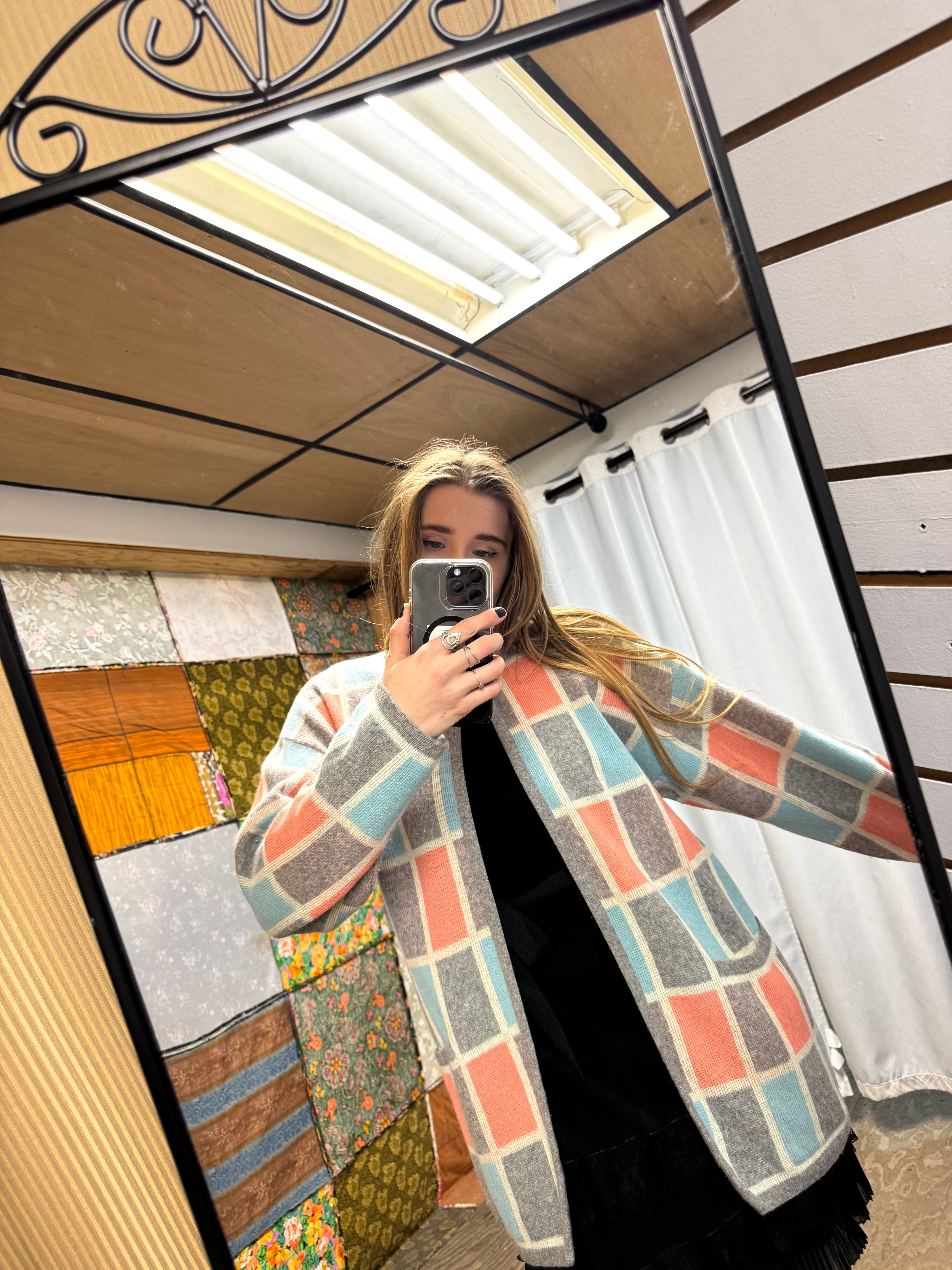 Gilet carreaux Courrèges