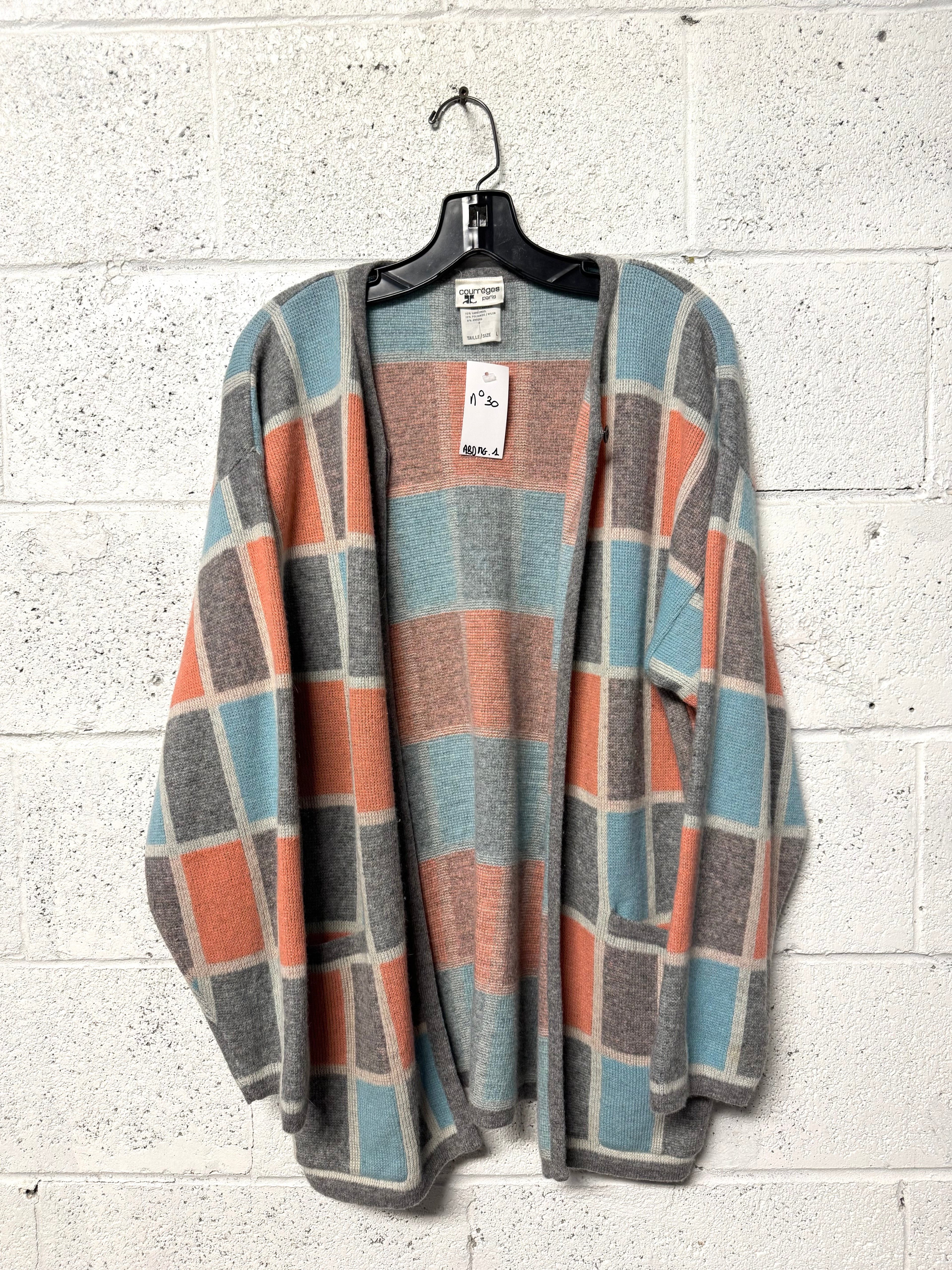 Gilet carreaux Courrèges