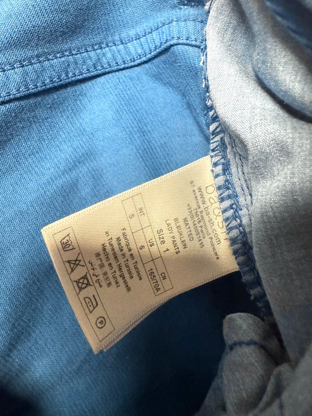 Jeans velour slim taille haute bleu vif Bash