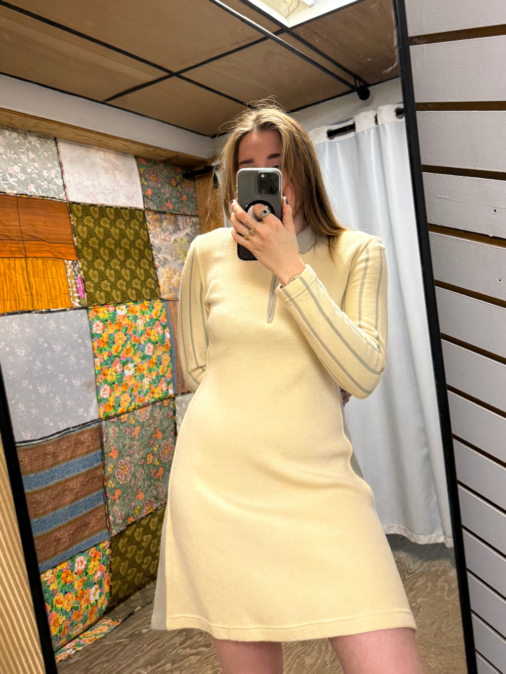 Robe tricot beige Courrèges