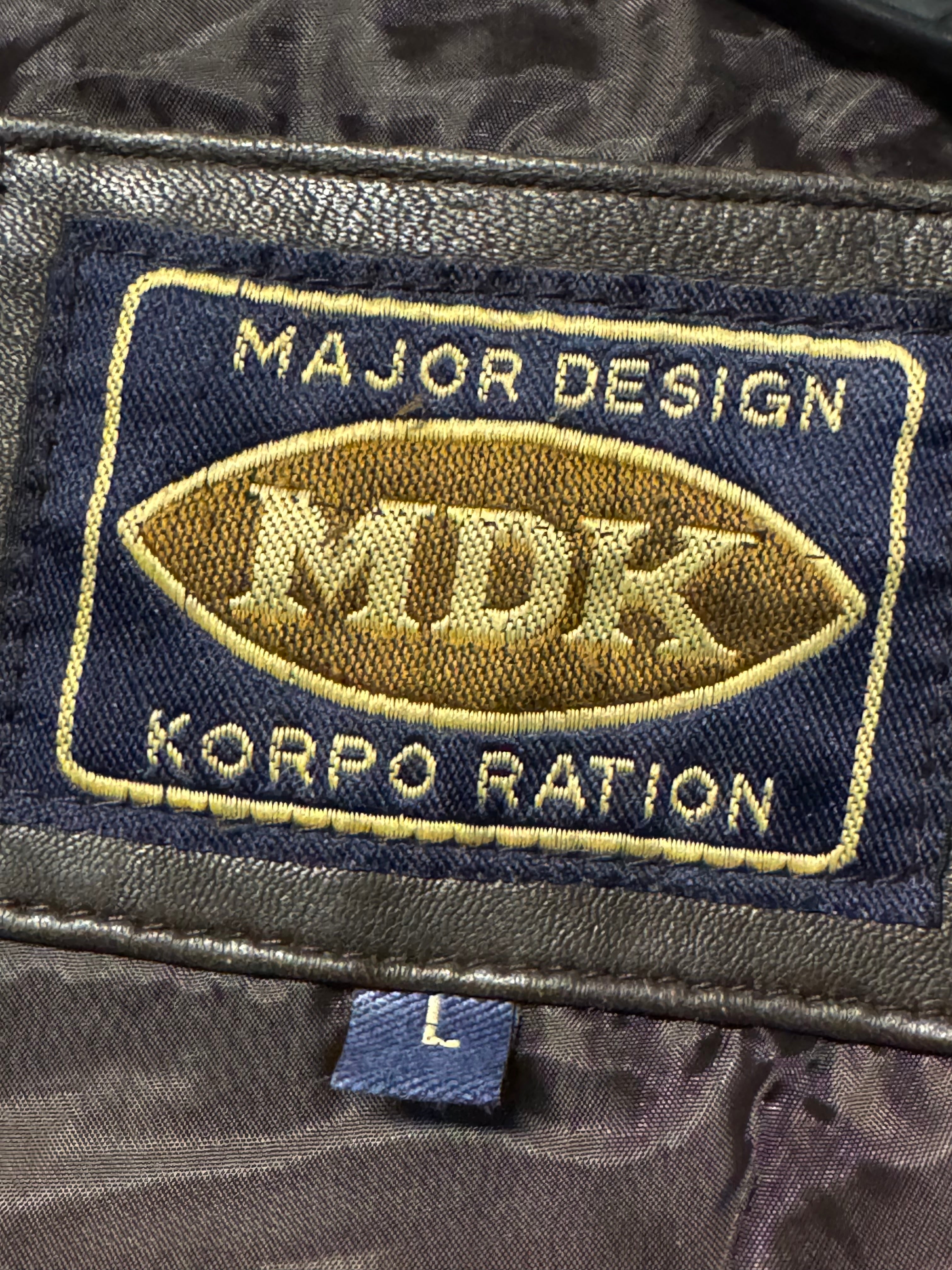 Veste en Cuir MDK Marron Foncé