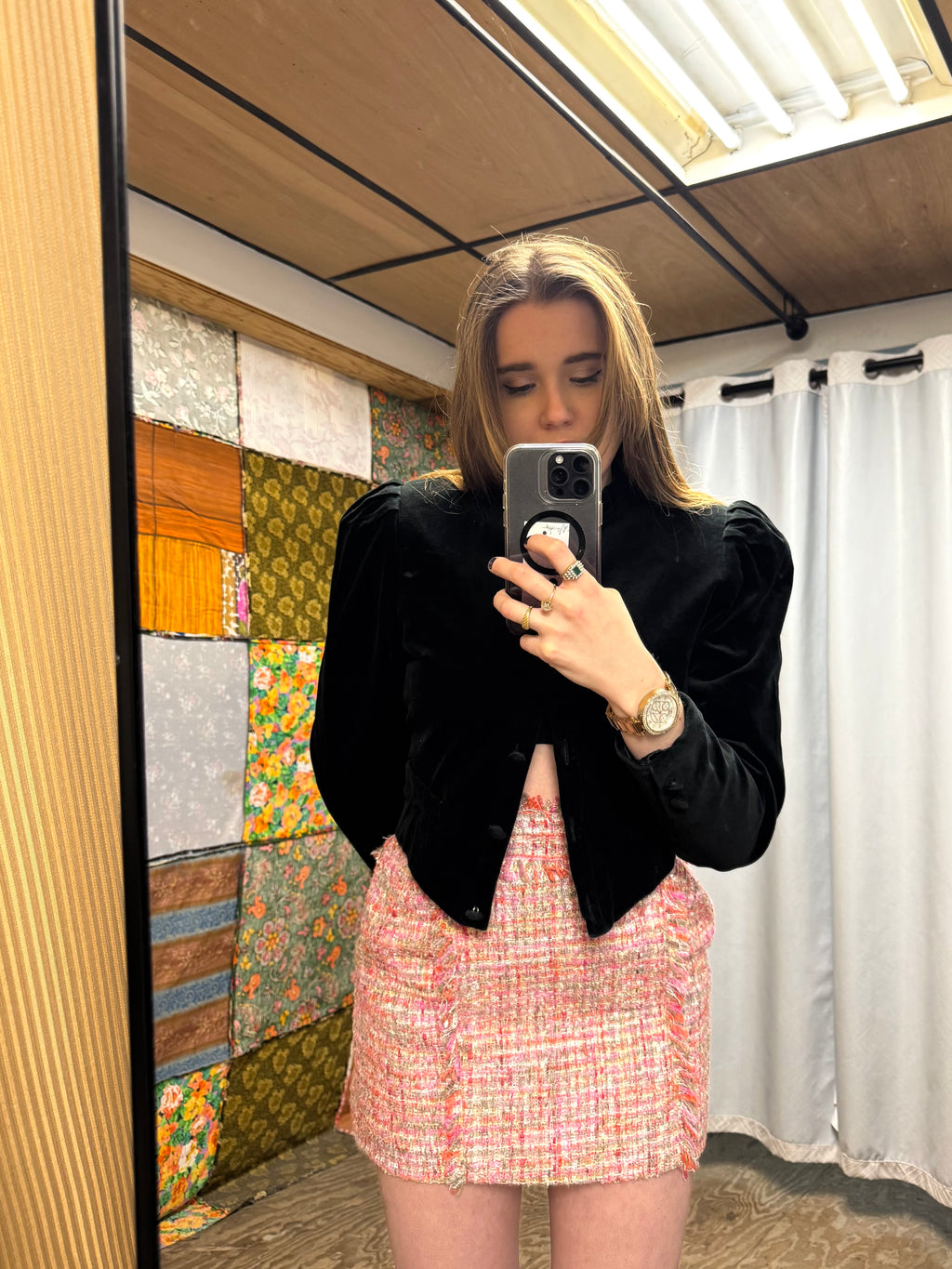 Veste velours noir Cacharel
