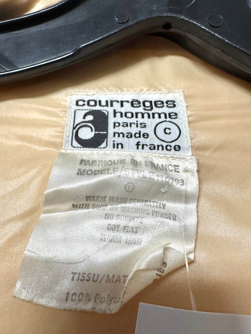 Blouson rembourré beige Courrèges