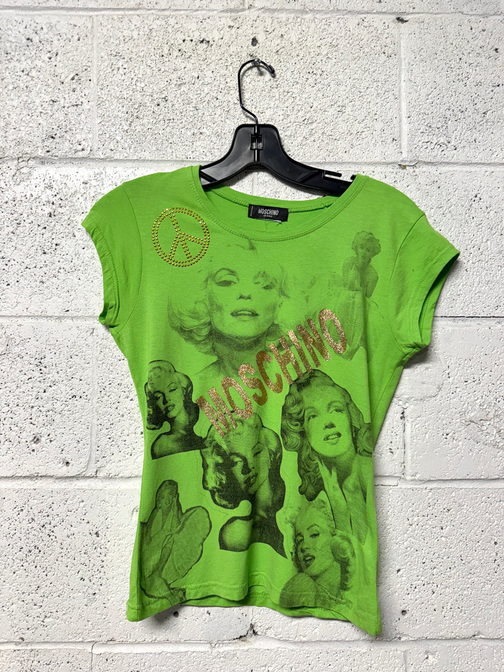 T-shirt Bleu vif Y2k imprimé Marilyne Monroe Moschino