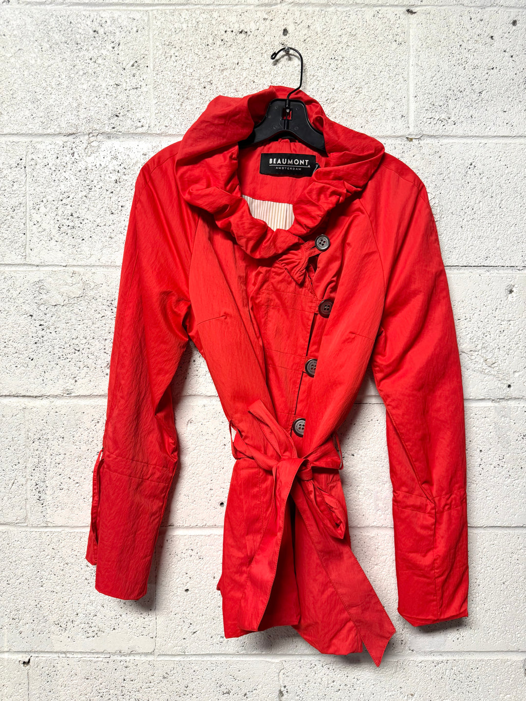 Manteau coupe vent rouge Beaumont Amsterdam
