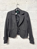 Veste courte lainage chevron chiné gris Y2k United Colors Of Benetton