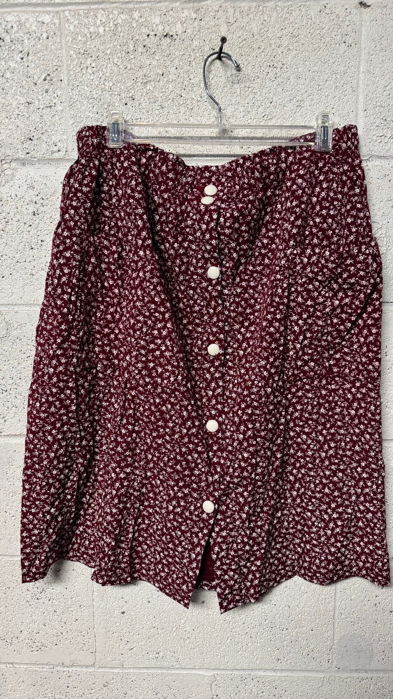 Jupe longue Rouge à Motifs