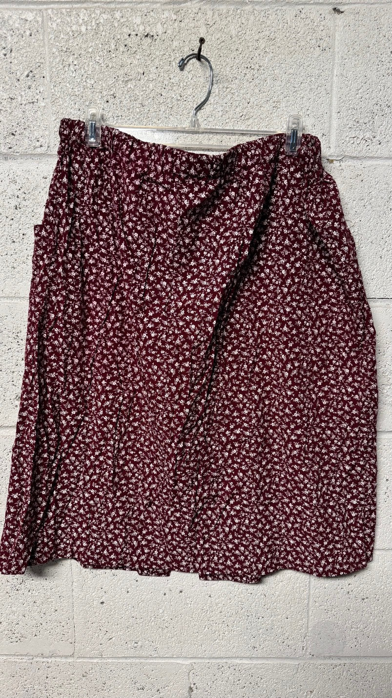 Jupe longue Rouge à Motifs