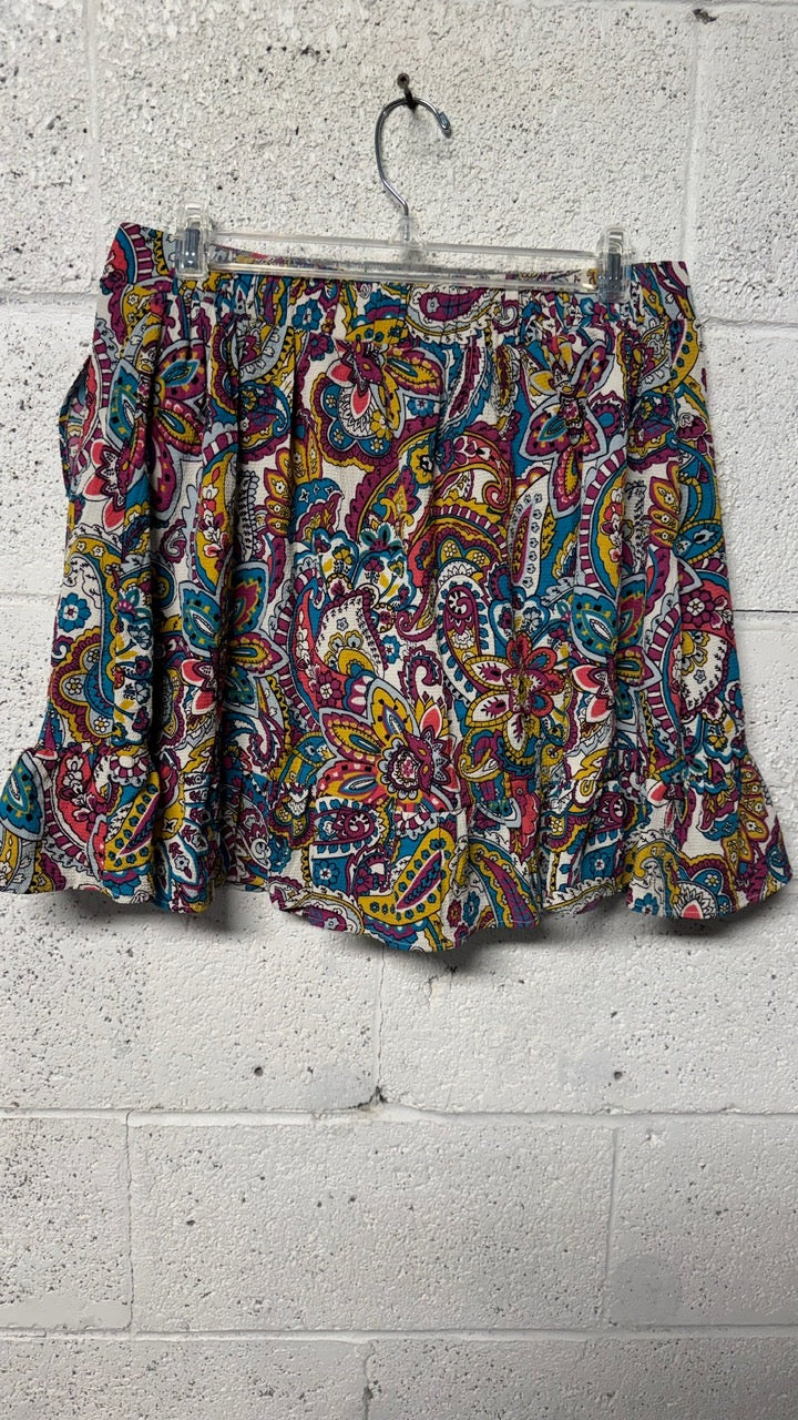 Jupe courte à motif Cachemire MS&Mode